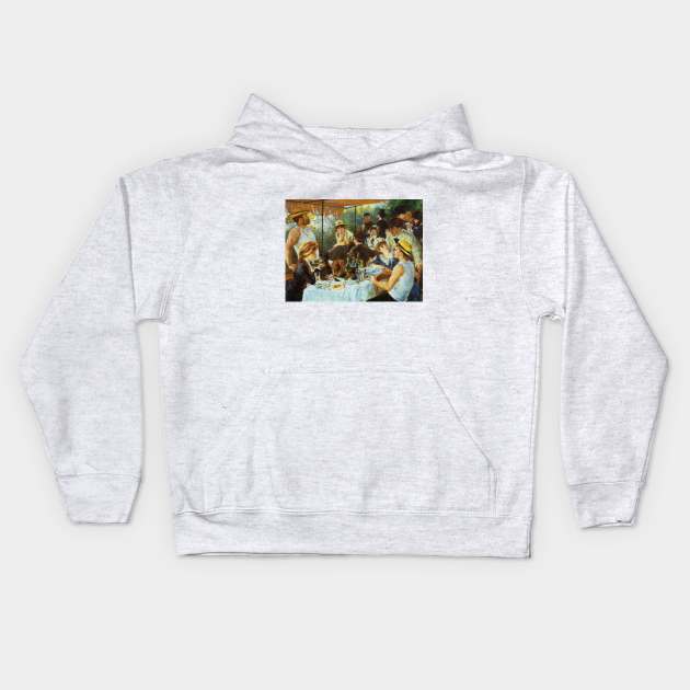 Luncheon of the Boating Party by Pierre Renoir Kids Hoodie by MasterpieceCafe